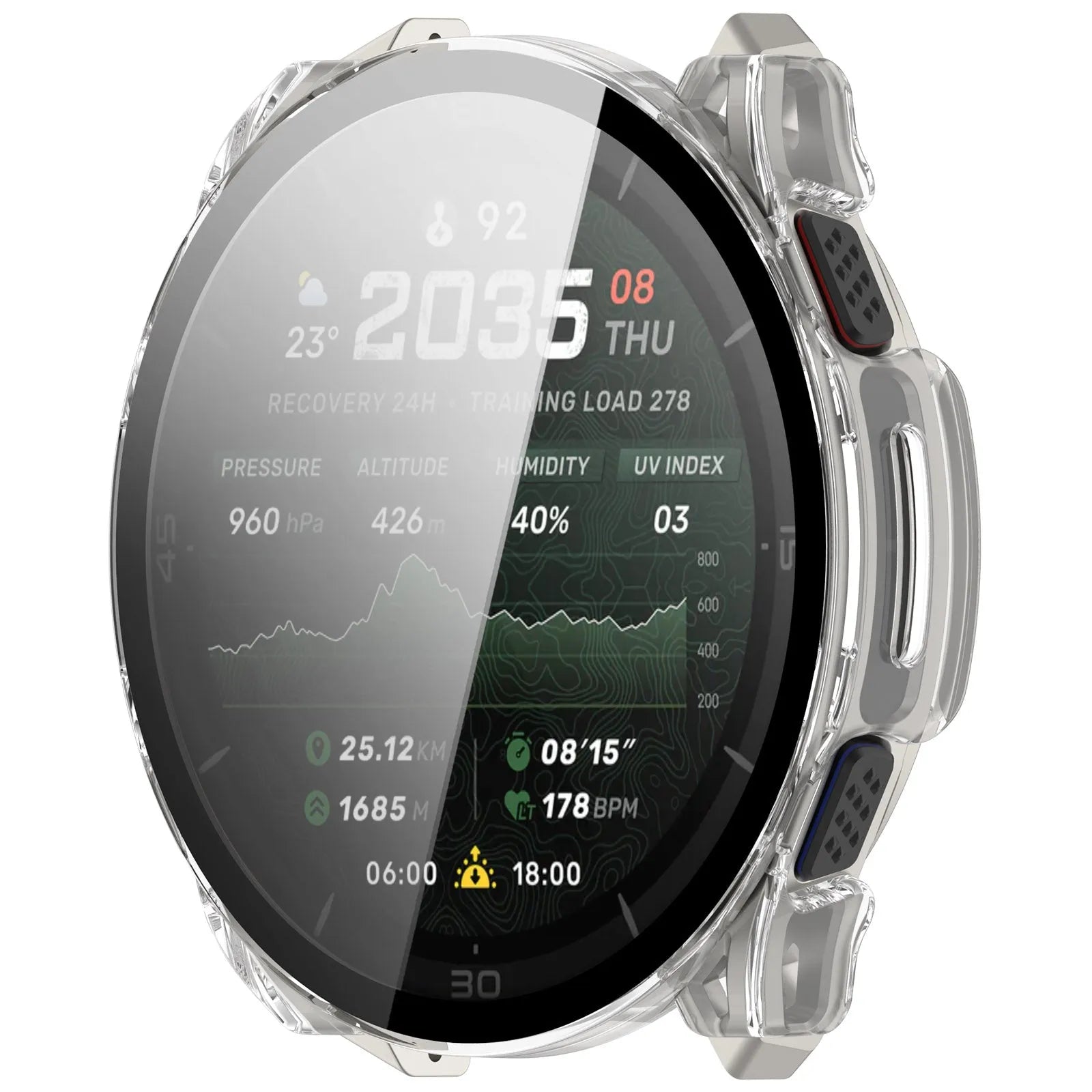 Amazfit Cheetah 2 Ultra PC Case with Glass (Transparent)