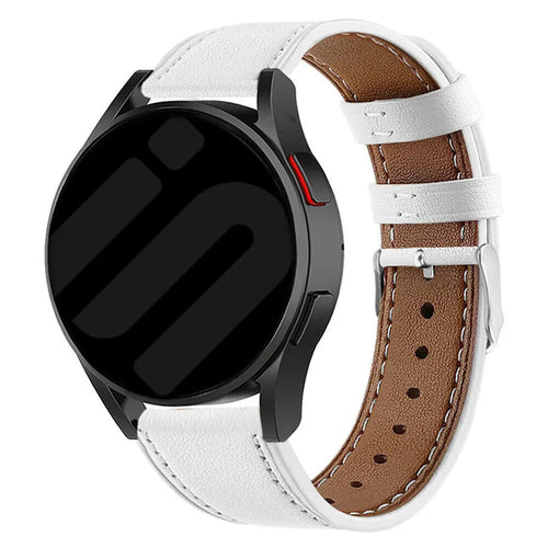 Coros Apex 42mm modern leren band (wit)