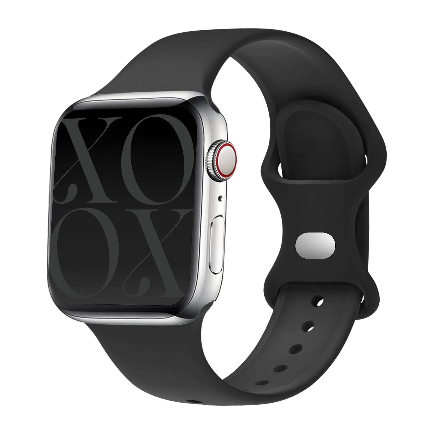 xoxo Wildhearts Apple Watch siliconen bandje (zwart)