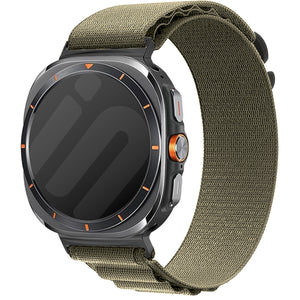 Samsung Galaxy Watch Ultra 2 Alpine nylon bandje (olijfgroen)