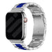Apple Watch stalen band (zilver/blauw)
