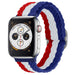 Apple Watch verstelbaar geweven nylon bandje (rood/wit/blauw)