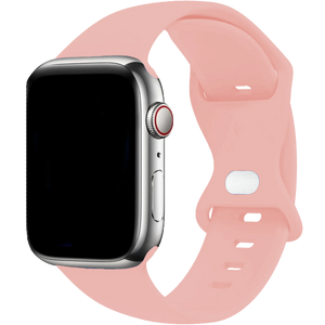 Apple Watch siliconen bandje (lichtroze)