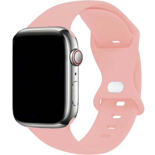 Apple Watch siliconen bandje (lichtroze)