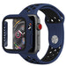 Apple Watch sport band + TPU case (blauw/zwart)