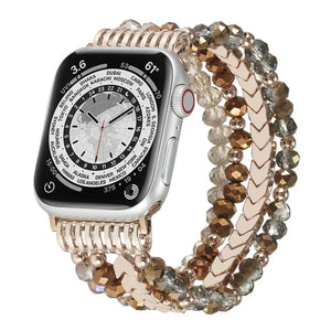 Apple Watch kralen bandje (koffiebruin)
