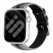 Apple Watch slim hybrid leren band (grijs/zwart)