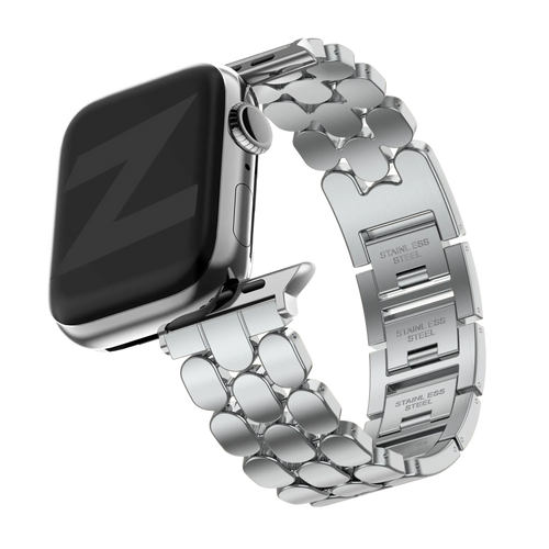 Bandz Apple Watch stalen band 'Oval' (zilver)