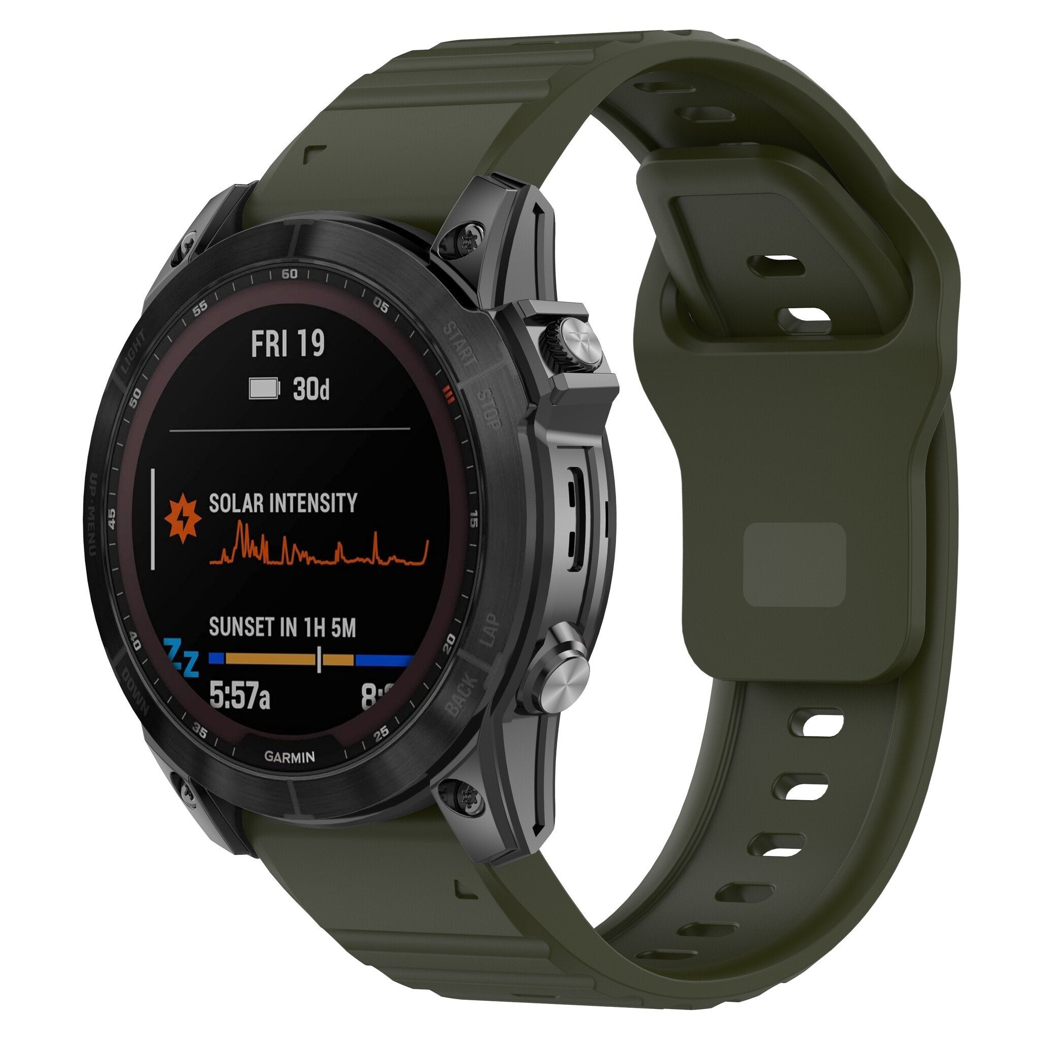 Garmin Fenix 8 Pro - 51mm outdoor siliconen band (legergroen)