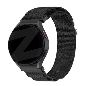 Bandz Samsung Galaxy Watch Active Alpine nylon bandje (zwart)
