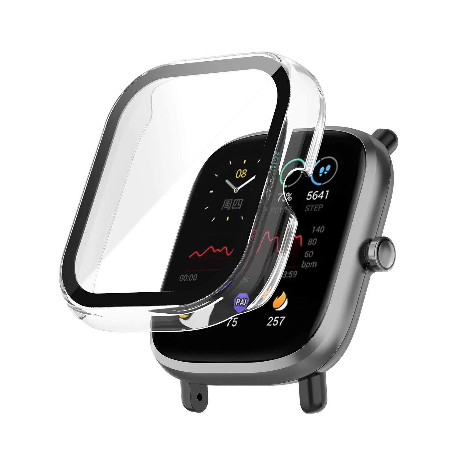 Amazfit Bip U (Pro) PC hoesje met glas