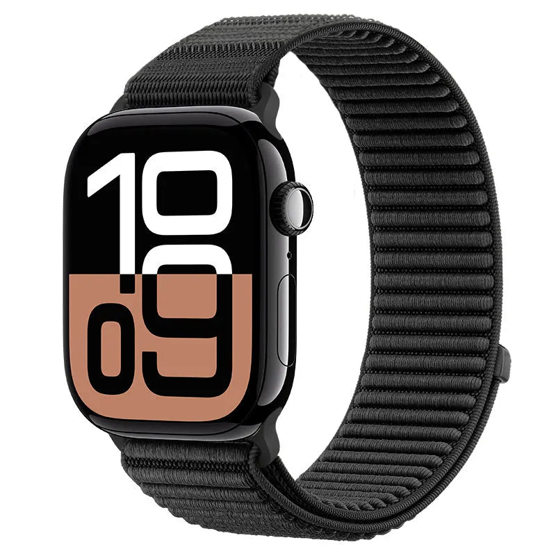 Apple Watch wave nylon band (zwart)