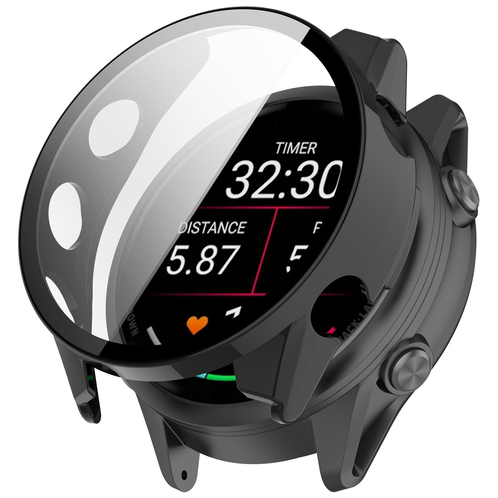 Garmin Forerunner 570 - 42mm hard case met glas (zwart)