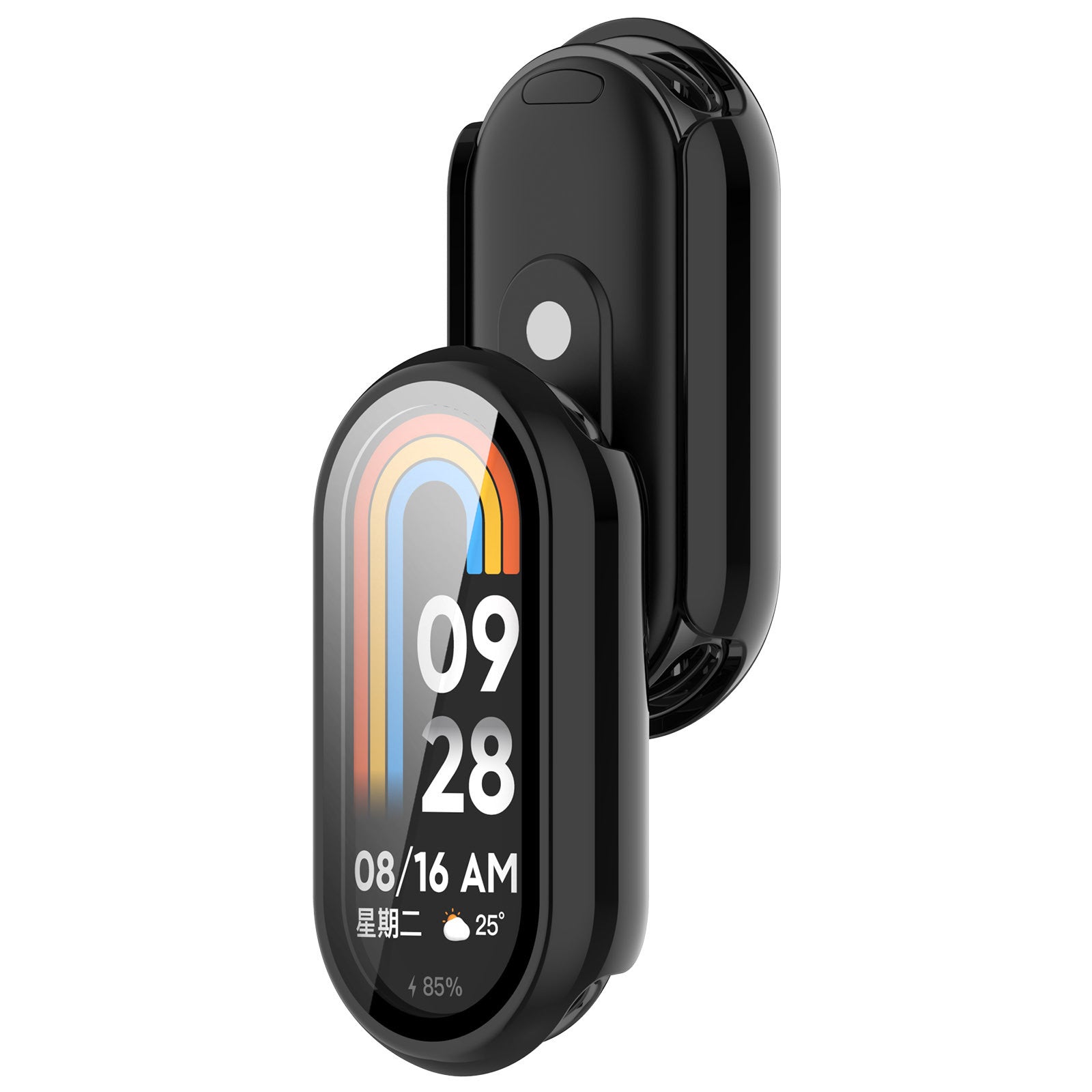 Xiaomi Smart Band 10 hard case met glas (zwart)