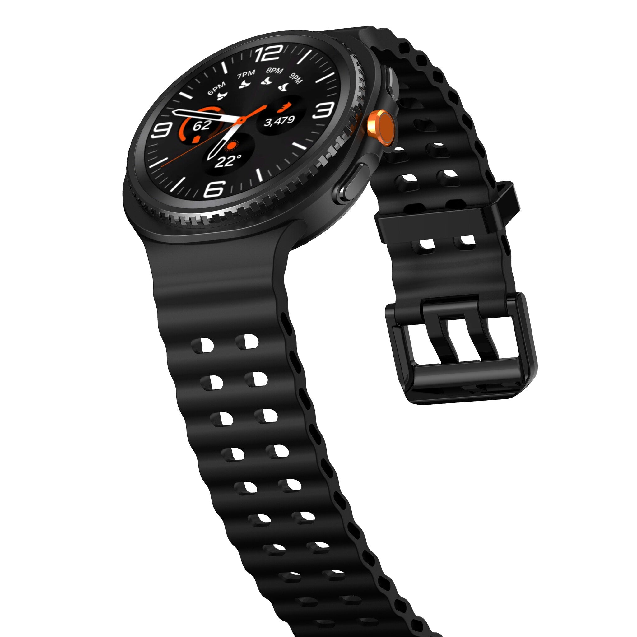 Samsung Galaxy Watch 9 - 44mm Ocean Strap (Black)