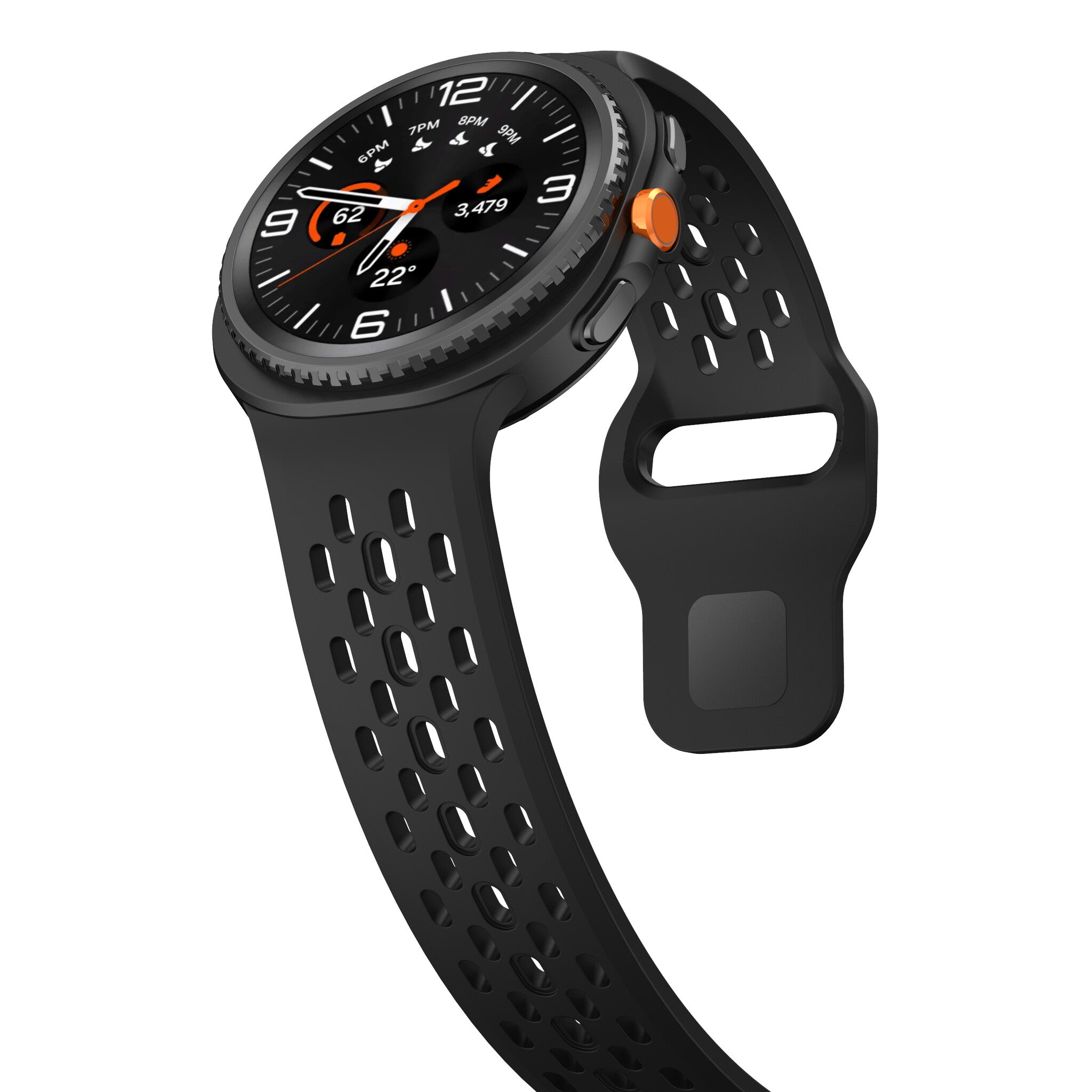 Samsung Galaxy Watch 9 - 44mm siliconen air bandje (zwart)