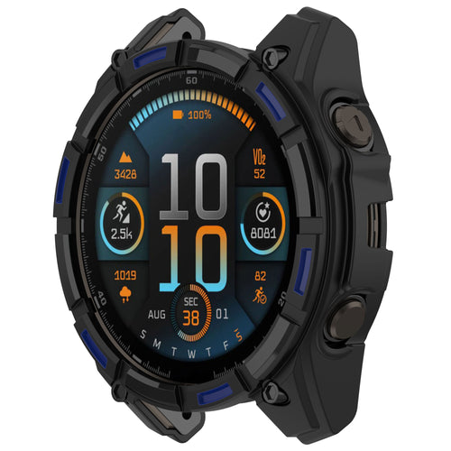 Garmin Quatix 8 - 47mm Rugged TPU case (zwart/blauw)