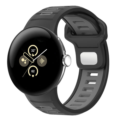 Google Pixel Watch 3 - 45mm sport duo band (zwart/grijs)