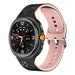 Samsung Galaxy Watch 8 Classic flower silicone band (zwart/roze)