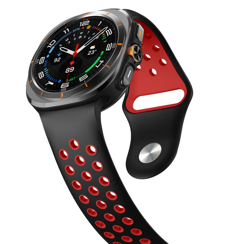 Samsung Galaxy Watch Ultra 2 sport bandje (zwart/rood)
