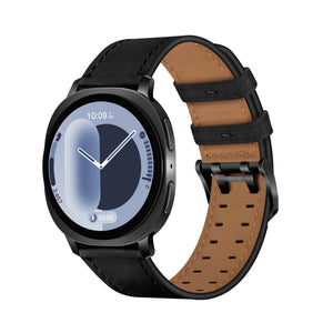 Samsung Galaxy Watch 8 - 40mm double pin leren band (zwart)