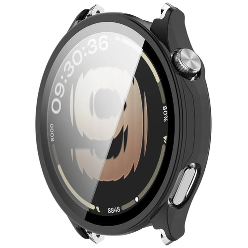 Oppo Watch S hard case met glas (zwart)