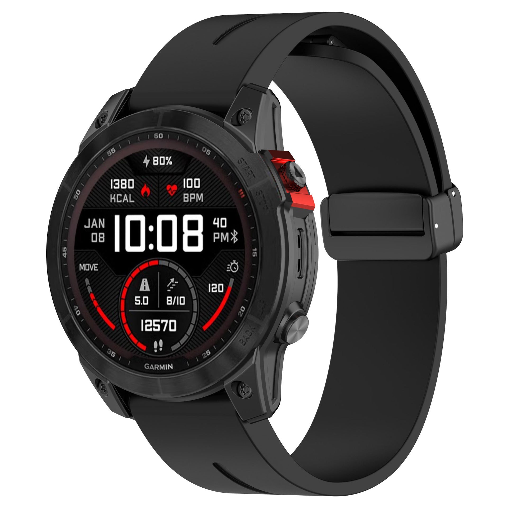 Garmin Tactix 7 Pro sport band met D-buckle (zwart)