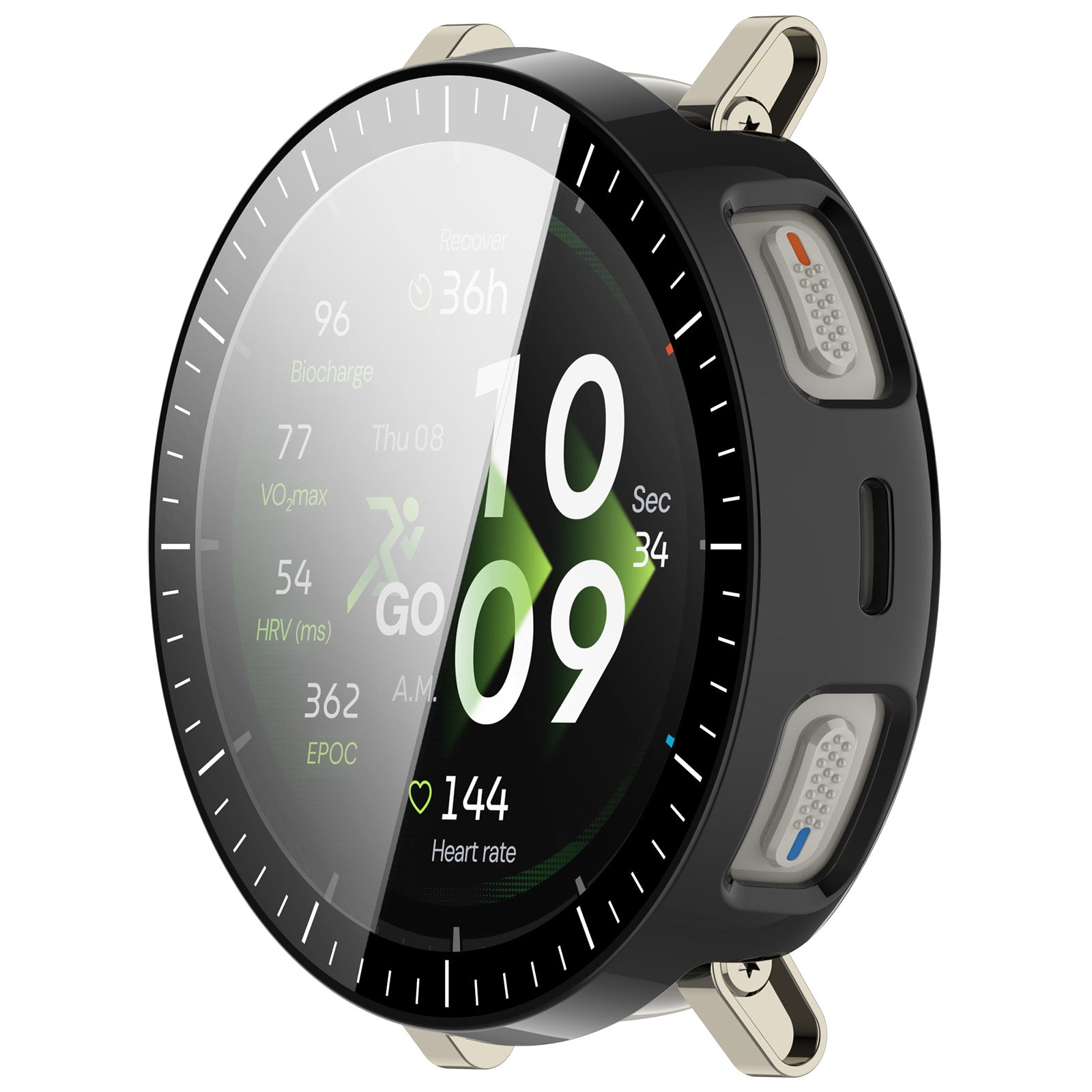 Amazfit Active 3 Premium PC Case with Glass (Black)