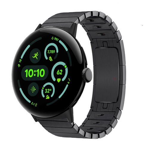 Google Pixel Watch 4 - 45mm luxe metalen band (zwart)