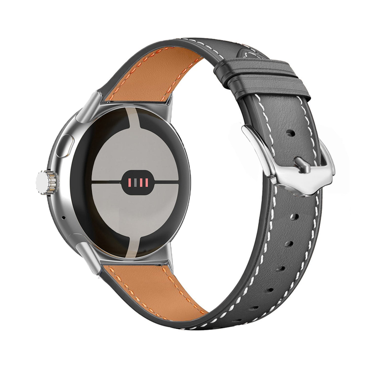 Google Pixel Watch 4 - 45mm modern leren band (zwart)