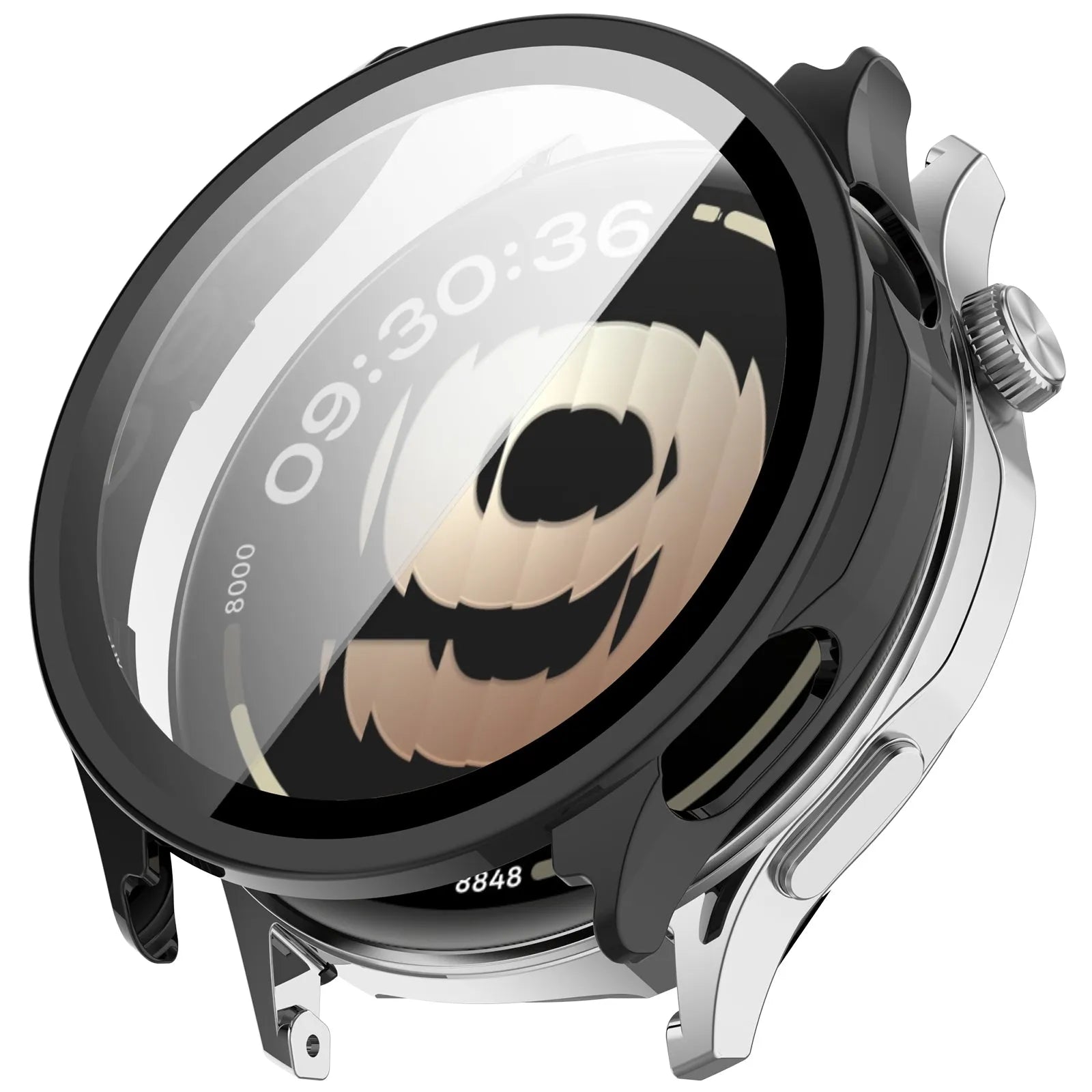 Oppo Watch S hard case met glas (zwart)