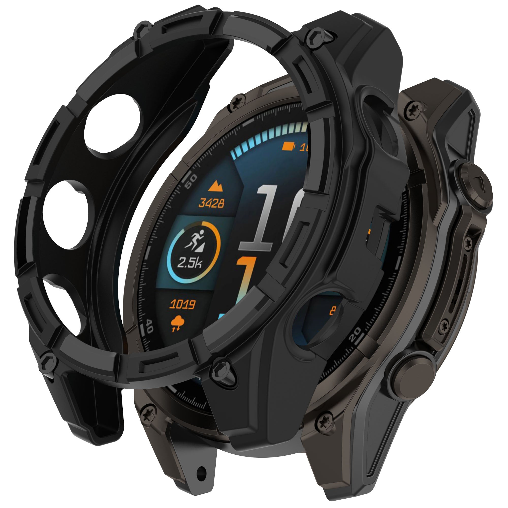 Garmin Quatix 8 - 51mm Rugged TPU case (zwart)