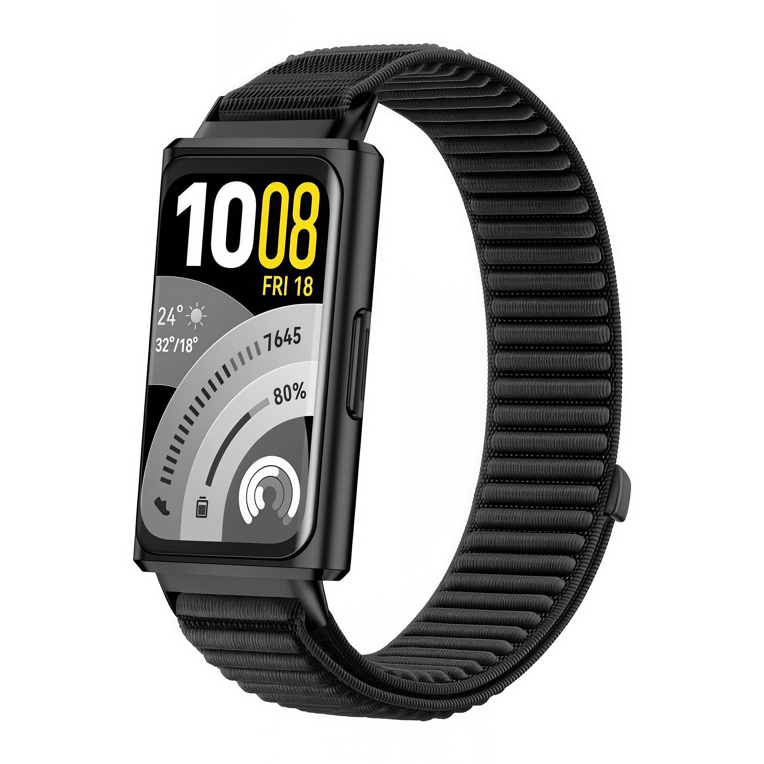 Huawei Band 11 wave nylon bandje (zwart)