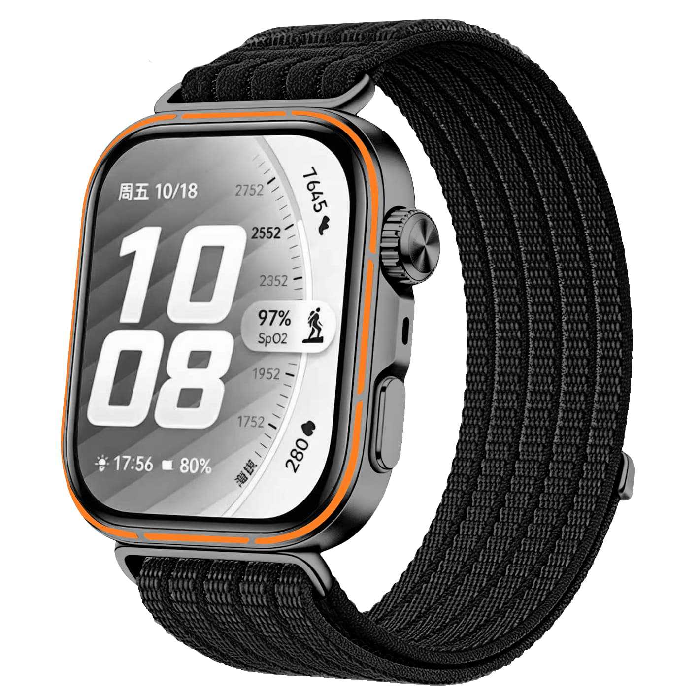 Huawei Watch Fit 5 Pro Ultra Thin Nylon Strap (Black)