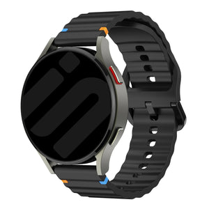 Amazfit Bip U (Pro) Wave Silicone Strap (Black)