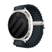 Samsung Galaxy Watch 9 - 40mm outdoor nylon band met P-buckle (zwart met zilver)