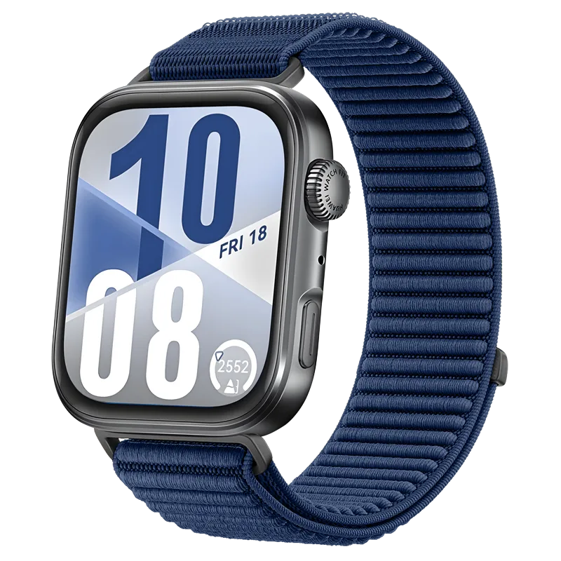 Huawei Watch Fit 4 Pro nylon wave bandje (blauw)