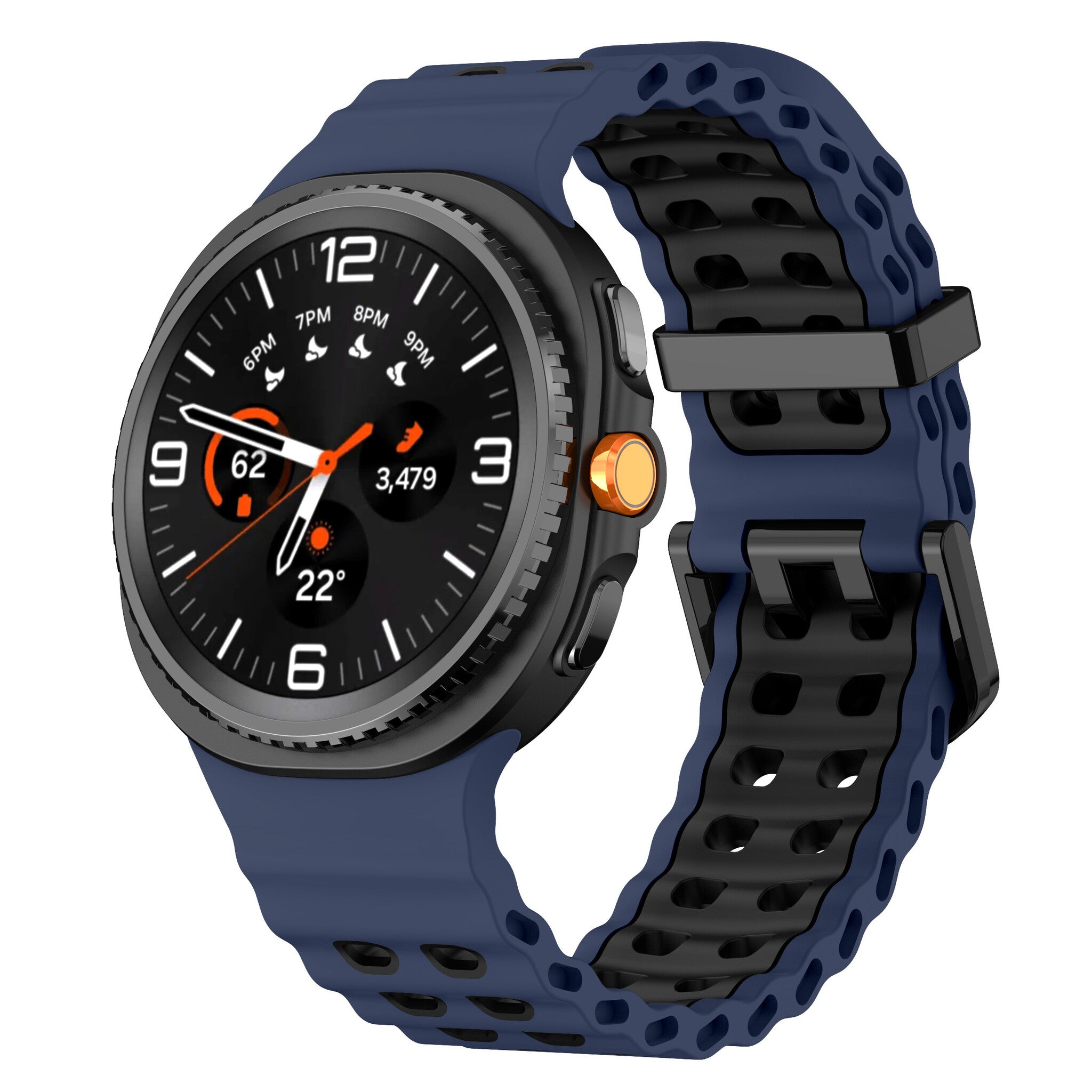 Samsung Galaxy Watch 8 - 44mm Ocean bandje (blauw/zwart)