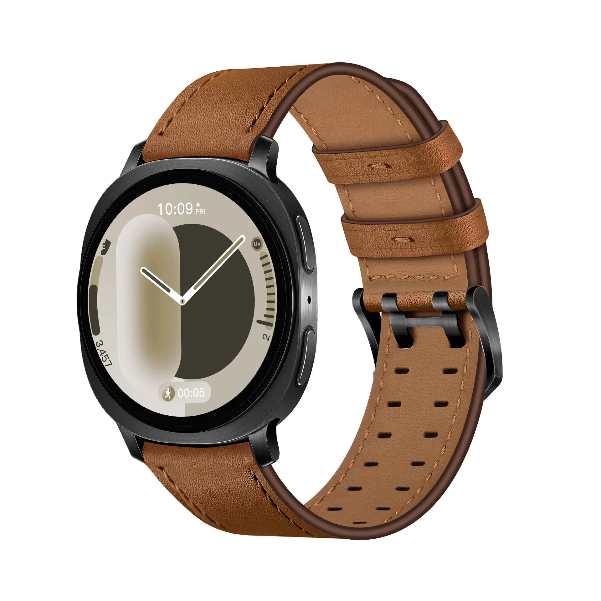 Samsung Galaxy Watch 8 - 44mm Double Pin Leather Strap (Brown)