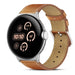 Google Pixel Watch 4 - 45mm modern leren band (bruin)