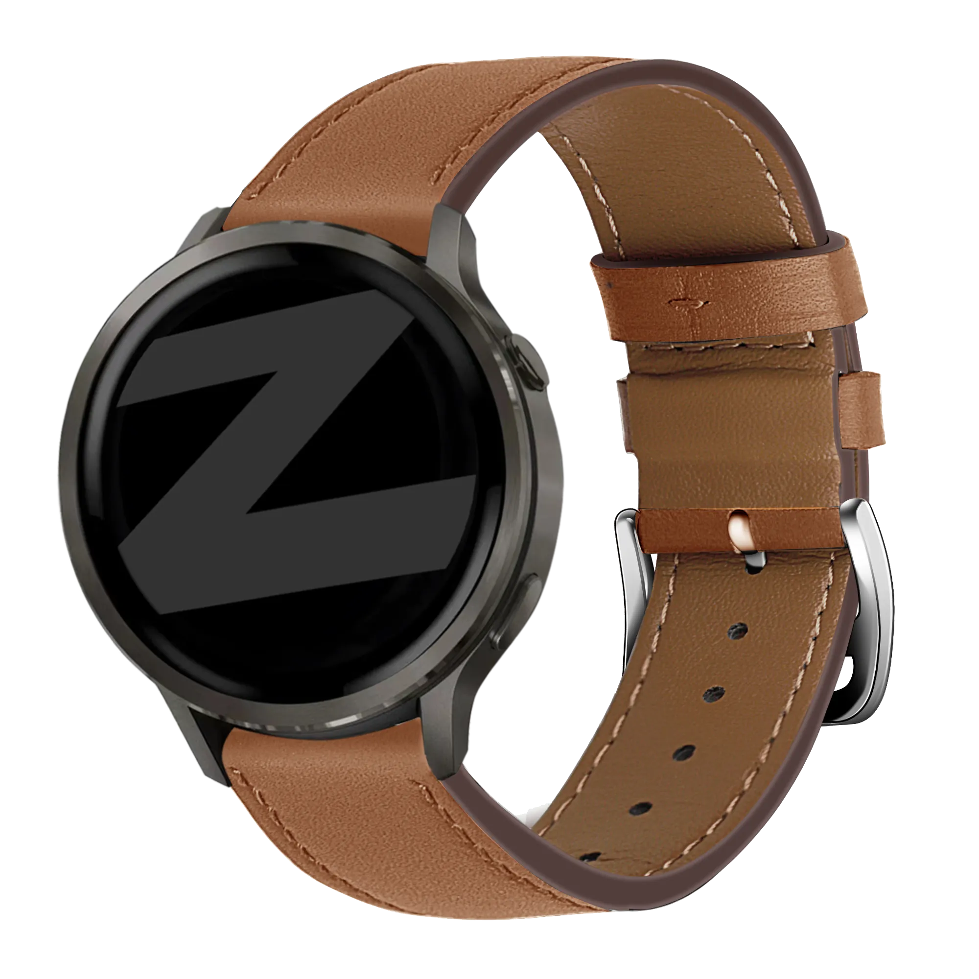 Bandz Garmin Venu 2 lederen band 'Deluxe' (bruin)