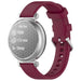 Pebble Round 2 - 14mm siliconen classic bandje (wijnrood)