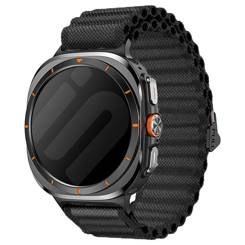 Samsung Galaxy Watch Ultra outdoor nylon bandje (zwart)