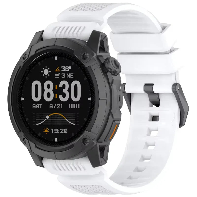 Coros Apex 4 - 46mm siliconen bandje (wit)
