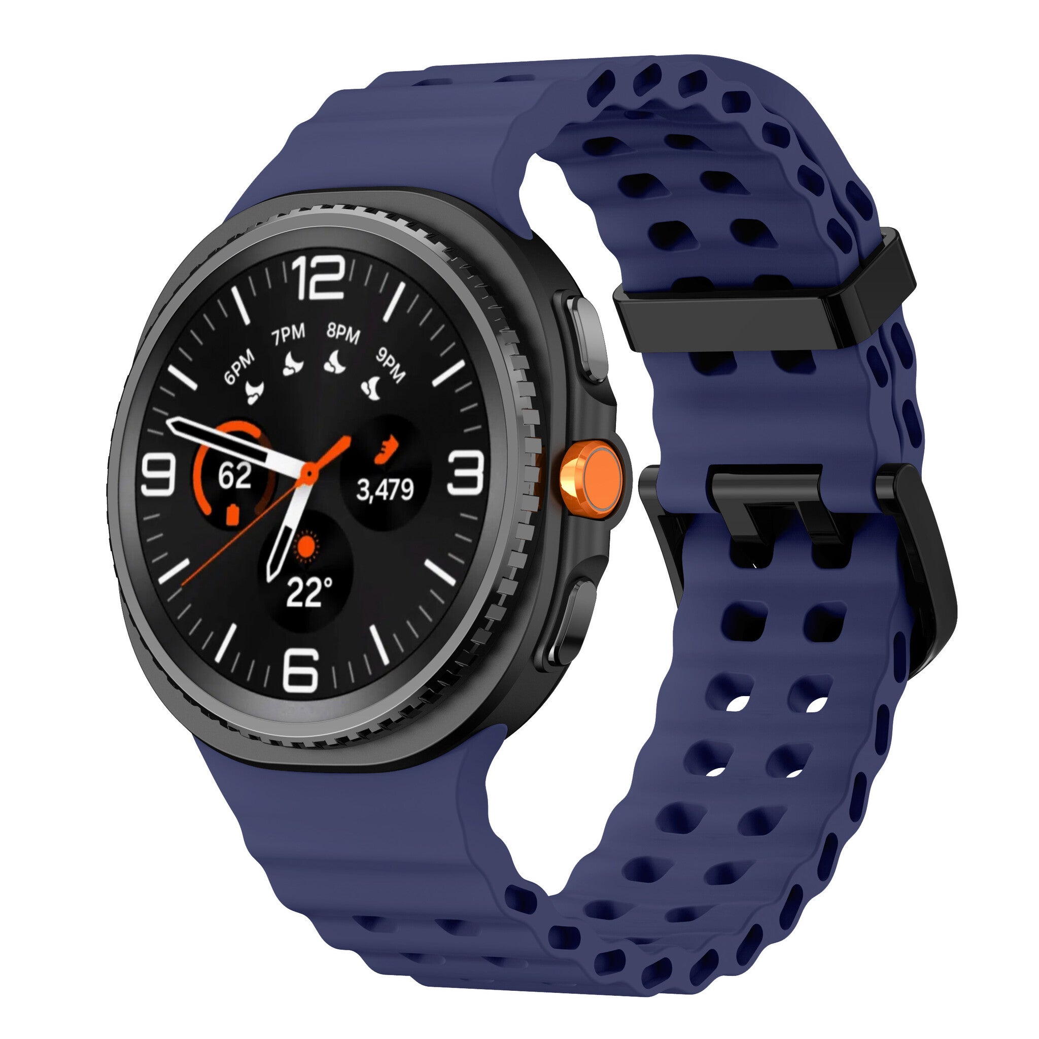 Samsung Galaxy Watch 9 - 44mm Ocean Strap (Dark Blue)