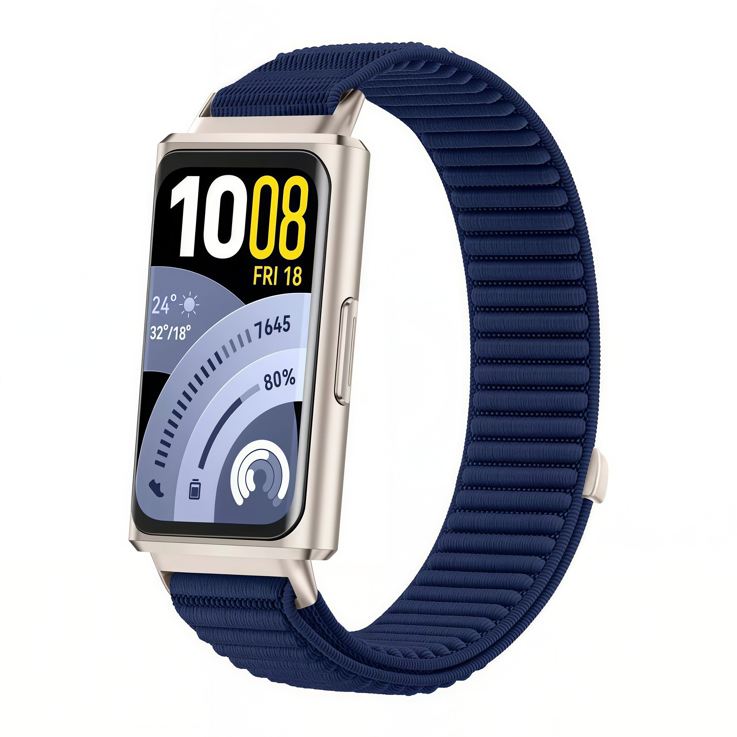 Huawei Band 11 wave nylon bandje (donkerblauw)