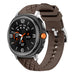 Samsung Galaxy Watch 8 Classic diamond hybrid leren band (donkerbruin)