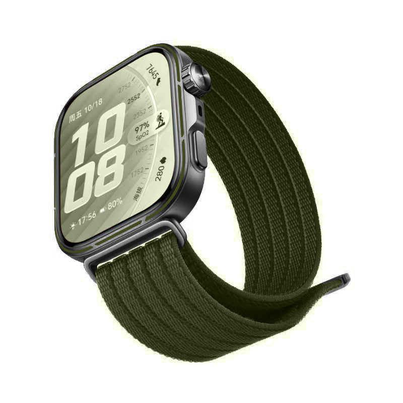 Huawei Watch Fit 5 Pro Ultra Thin Nylon Strap (Dark Green)