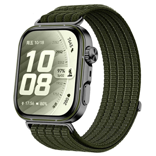 Huawei Watch Fit 5 Pro Ultra Thin Nylon Strap (Dark Green)