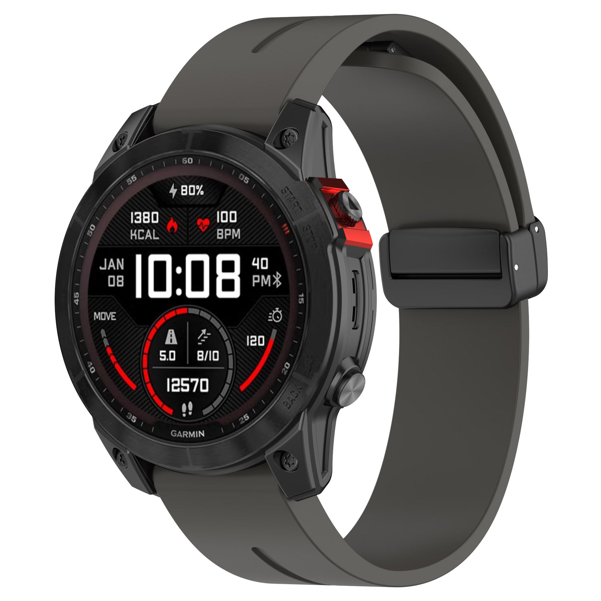Garmin Tactix 7 Pro sport band met D-buckle (donkergrijs)